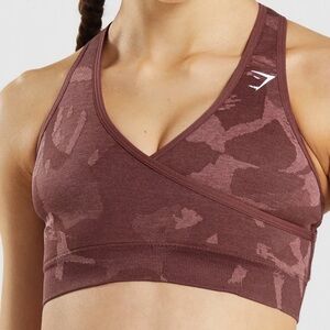 Gymshark ADAPT CAMO SEAMLESS SPORTS BRA - Size Small